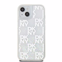 DKNY šķidrā spīduma vairāku logotipu viedtālruņa apvalks iPhone 15 / 14 / 13 - balts