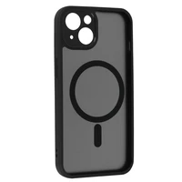 Pilnīgs matēts Mag vāks viedtālrunim Iphone 13 - melns