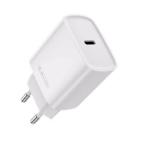 JELLICO sienas lādētājs EU53 PD 30W 1xUSB-C + kabelis USB-C - Lightning Balts