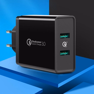 Ugreen CD161 sienas lādētājs, 2× USB-A, 36 W, QC3.0 – melns