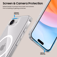 Tech-Protect FlexAir Hybrid MagSafe iPhone 16e viedtālruņa apvalks - caurspīdīgs