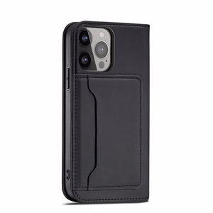Magnētiskais karšu apvalks iPhone 13 Pro maciņš karšu maks karšu turētājs melns