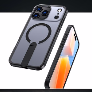 Hybrid Armor X Case for iPhone 17 Pro Max with Stand, Compatible with MagSafe - Black