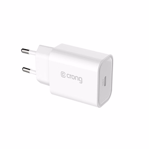Crong USB-C Travel Charger 20 W PD sienas lādētājs, balts