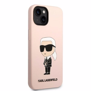 Karl Lagerfeld KLHCP14MSNIKBCP iPhone 14 Plus 6.7" cietais apvalks rozā/rozā Silikona Ikonik