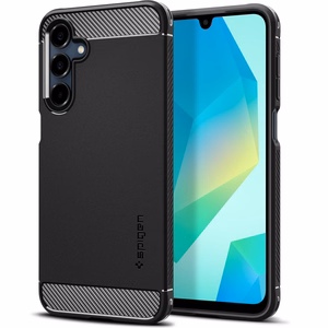 Spigen Rugged Armor viedtālruņa apvalks Samsung Galaxy A16 4G / 5G - melns
