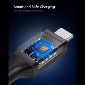 Spigen EB10010CC 100W 100 cm kabelis - Melns