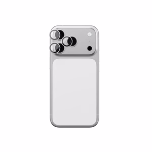 AmazingThing сапфировое стекло для камеры iPhone 17 Pro / Pro Max - с серебряной рамкой