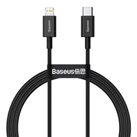 Baseus kabelis Superior PD USB-C - Lightning 1,0 m melns 20W