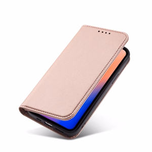 Magnētiskais karšu apvalks iPhone 12 Pro Max maciņš karšu maks karšu turētājs rozā