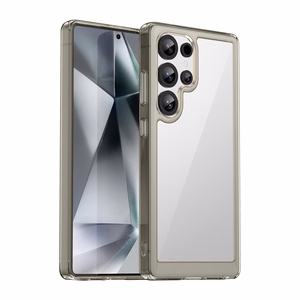 Viedtālruņa apvalks (m) ar Gel Frame Samsung Galaxy S25 Ultra - skaidrs melns (m)