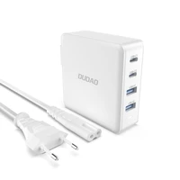GaN 100W ātra sienas lādētājs 2 x USB-C / 2 x USB Dudao A100EU - balts