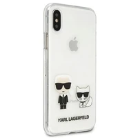 Karl Lagerfeld Karl & Choupette iPhone Xs Max viedtālruņa apvalks - caurspīdīgs