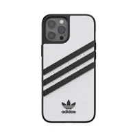 Adidas OR veidots apvalks PU iPhone 12 Pro Max - balta/melna