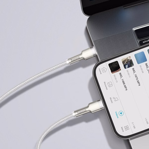 USB-C kabelis Lightning ierīcēm Baseus Cafule, PD, 20W, 1m (balts)