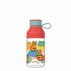 Quokka Ice Kids with Strap Ecozen ūdens pudele, 430 ml, Happy Quokka