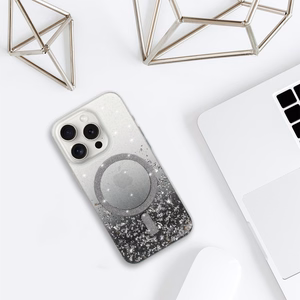 Tel Protect Moonlite Magnētiskais viedtālruņa apvalks Iphone 16 Pro melns caurspīdīgs