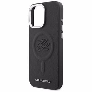 Karl Lagerfeld рельефные инициалы кольца MagSafe чехол Samsung Galaxy S26 - черный