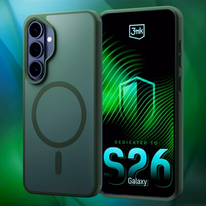 3mk Smoke MagCase zaļš – tālruņa vāciņš modelim Samsung Galaxy S26+