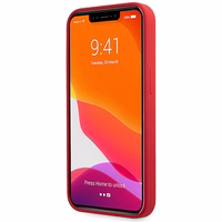 Viedtālruņa apvalks Guess GUHCP13XLSLMGRE iPhone 13 Pro Max 6.7" sarkana/bordo cietais apvalks Silikona Vintage Zelta Logotips