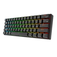 Royal Kludge RK61 RGB mehāniskā tastatūra, sarkanais slēdzis (melna) (QWERTY)