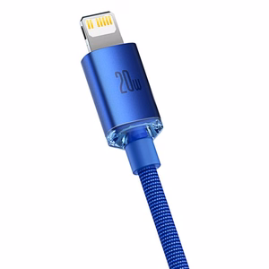 USB kabelis Baseus Crystal Shine mBlue Type-C / Lightning 200cm (līdz 20W)