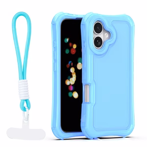 Safepop maciņš ar siksniņu priekš iPhone 16 6,1" zils
