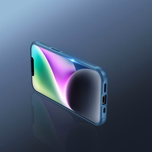 Nillkin CamShield Pro viedtālruņa apvalks iPhone 14 Plus bruņots apvalks ar kameras aizsargu zils