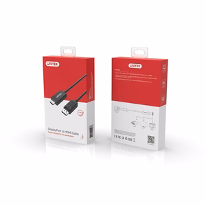 UNITEK Y-5118CA video kabeļa adapteris 1,8 m HDMI Type A (Standard) DisplayPort Melns