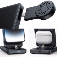 Bezvadu lādētājs Joyroom "JR-WQS02 4in1" melns (iPhone / Apple Watch / Airpods)