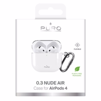 Puro 0.3 Nude futrālis AirPods 4 - Caurspīdīgs