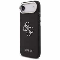 Guess Grained Big 4G Classic Logo viedtālruņa apvalks iPhone 17 Air - melns