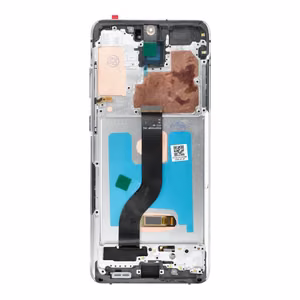 LCD ekrāns SAMSUNG S20 Plus balts SOFT OLED ar rāmi