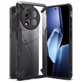 Ringke Fusion X Viedtālruņa apvalks OnePlus 13R - skaidrs melns