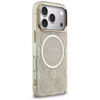 Guess IML Peony Dot MagSafe Maciņš for iPhone 17 Pro - bēšs