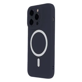 Silikona mīkstais magnētiskais apvalks iPhone 13 6,1" tumši zils