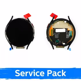 LCD displejs saderīgs ar Samsung R875 Watch 4 44mm ar rāmi / melns / (Service Pack)