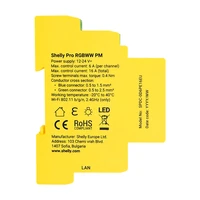 Shelly RGBWW Pro WiFi 5 kanālu DIN sliedes apgaismojuma kontrolieris