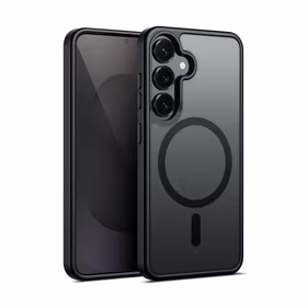 Crong Hybrid Matte Magnetic - MagSafe maciņš Samsung Galaxy S25 (melns)