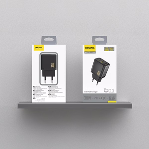 Dudao A27TEU PD 30W GaN USB-A USB-C Wall Lādētājs - Melns