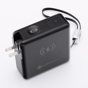 FORCELL F-ENERGY daudzfunkcionāls lādētājs 45W 6in1 ar USB A un USB C ligzdām, portatīvais lādētājs 15000mAh un bezvadu uzlāde 15W