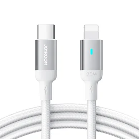 Joyroom Extraordinary Series A10 Lightning / USB-C PD 20W kabelis 1.2 m - balts
