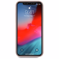 Guess GUHCP12SLSLMGLP iPhone 12 mini 5.4" gaiši rozā/gaiši rozā cietais apvalks Silikona uzraksts Zelta logotips