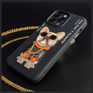Nimmy Brilles Foršs Suns viedtālruņa apvalks iPhone 15 Pro - melns