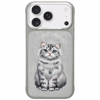 Nimmy Lucky Fashion Cat MagSafe maciņš iPhone 17 Pro Max pelēks
