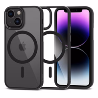 Tech-Protect MagMat Magnētiskais viedtālruņa apvalks iPhone 12 mini / 13 mini - caurspīdīgs melns