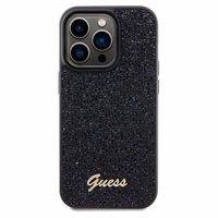Guess Disco Metal Script viedtālruņa apvalks iPhone 14 Pro Max – melns