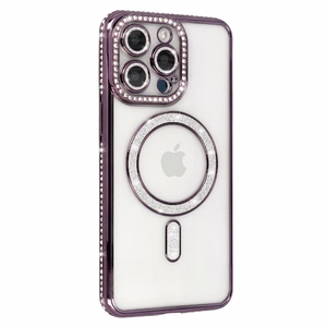 Bling Magnētiskais viedtālruņa apvalks Samsung Galaxy A17 5G violeta