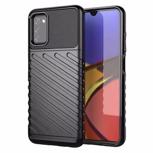 Thunder Case elastīgs izturīgs stingrs apvalks TPU apvalks Samsung Galaxy A03s melns
