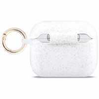 Guess Silikona Glitter Ring Maciņš for AirPods Pro 3 - balts